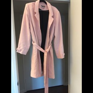 Pink ModCloth Coat w/ Crystals and Tie Size 2x